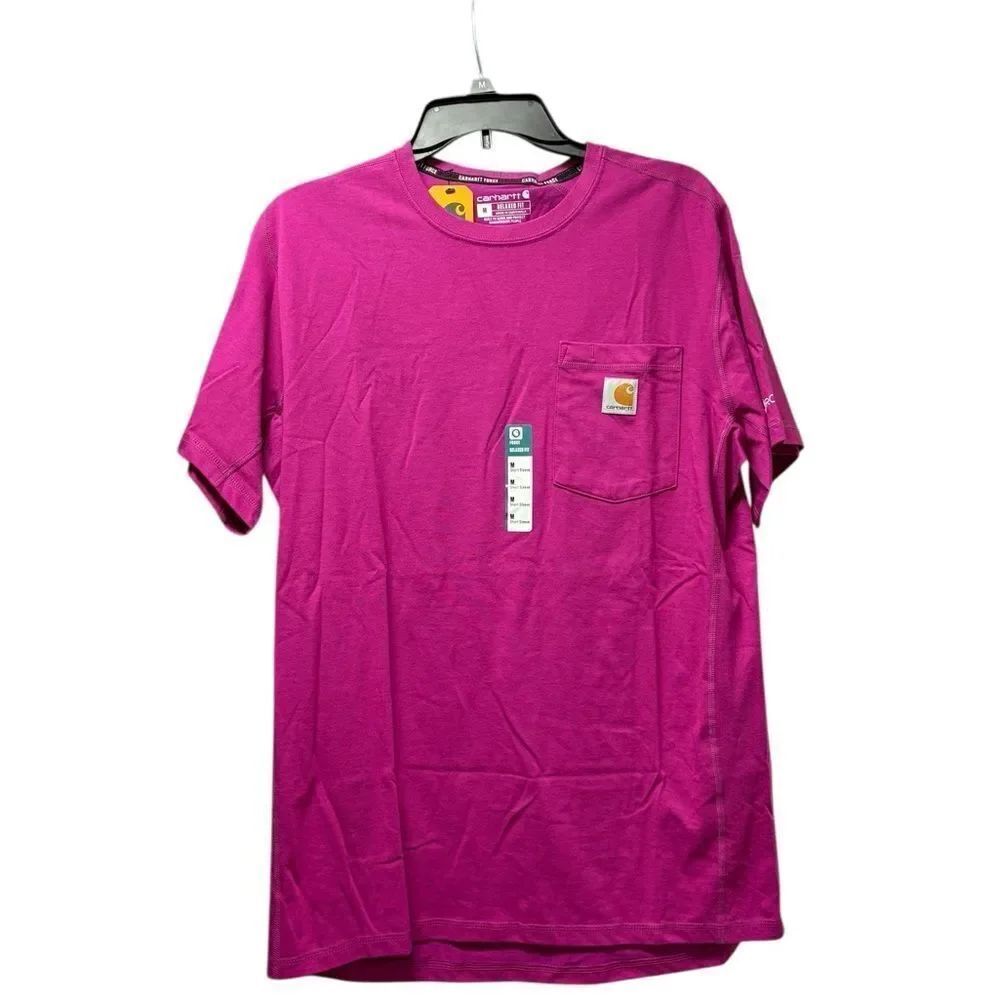 NWT Carhartt Pink Short Sleeve Pocket T-Shirt Size Medium
